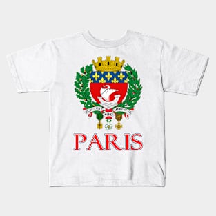 Paris, France - Coat of Arms Design Kids T-Shirt